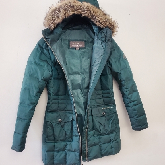 Eddie Bauer Women Coat Puffer Parka Green Size XS - Picture 6 of 16